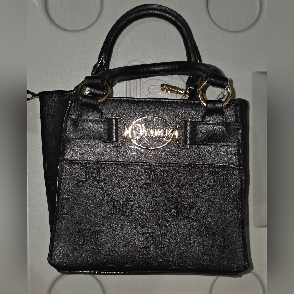 Juicy Couture Mini Monogram Satchel with Gold Hardware